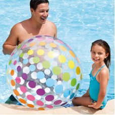 Intex Jumbo Inflatable Glossy Big Polka-Dot Colorful Giant Beach Ball | 59065EP   554312075